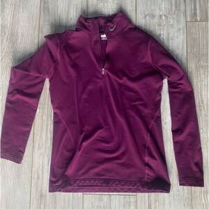 Nike Burgundy Quarter-Zip Top
